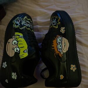 No Boundaries Black Cartoon Sneakers